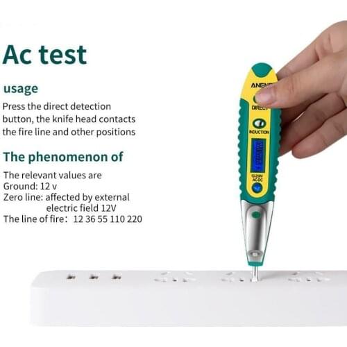 1 X Test Pen AC/DC Voltage Detector Digital Display Electric Test Meter