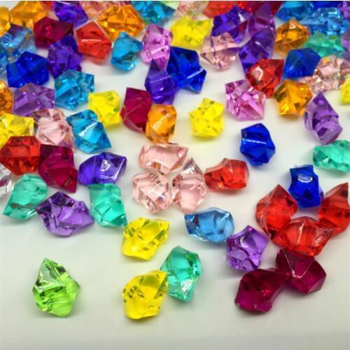 100PCS/Lot 14*11mm Acrylic Crystal Diamond Pawn Irregular Stone Chessman Game Pieces For Board Game Accessories 10 Colors