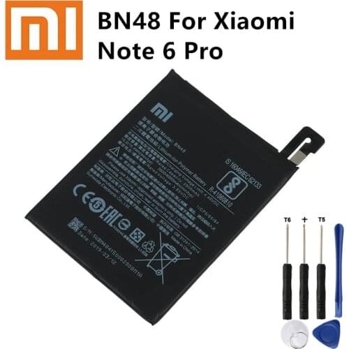 Xiaomi Phone Battery BN48 4000mAh High Capacity High Quality Replacement Battery for Xiaomi Redmi Note 6 Pro +Tools