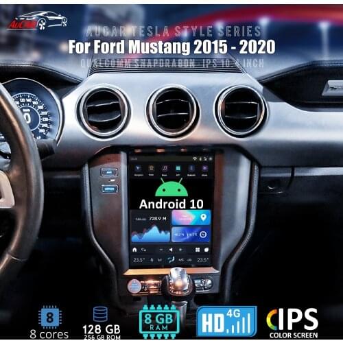Android 9 1 Din Tesla 11.8" Car radio GPS navigation for ford mustang 2015 2016 2017 car multimedia stereo autoradio DVD player
