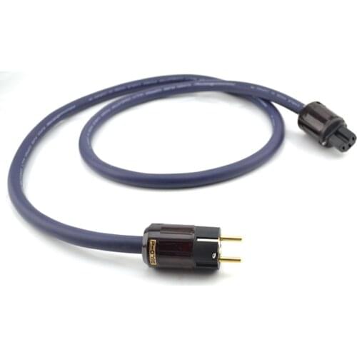 Free shipping high quality 1.5M power cable audio power cable with EU version Rhodium plated P-079E/C-079 Plugs