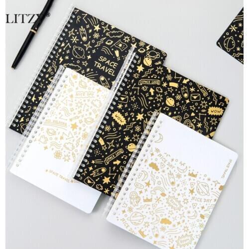 LITZY 50 Sheet Loose Leaf Notebook Journal Transparent Notebooks A5 B5 Student Diary Horizontal Line School Office Stationery