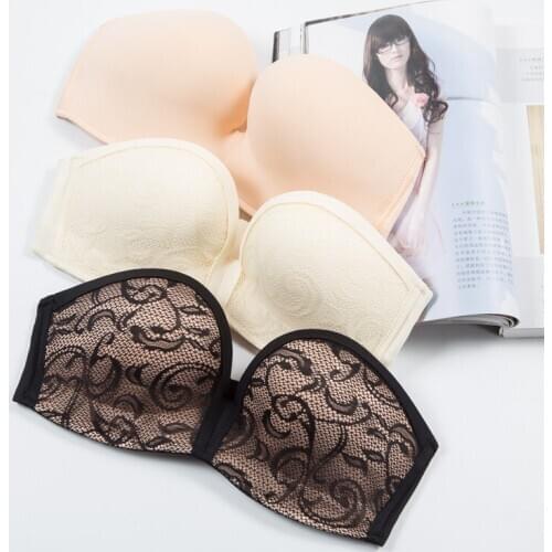 Non-Slip Strapless Wedding Dress Invisible Seamless No Steel Ring Gathered Sexy All-match Womens Underwear