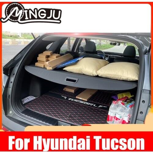 For Hyundai Tucson 2021 NX4 Dedicated Trunk Cover Material Curtain Rear Curtain Retractable Space Car Trunk Bag Car-styling