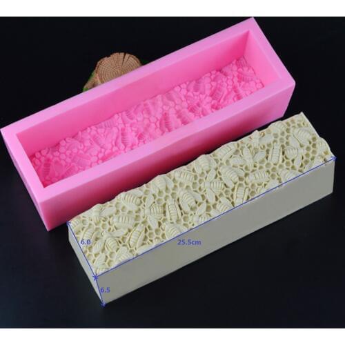 Toast Soap Mold Molds Handmade Soap Mold Moulds Fondant Cake Direction Silica Gel Aroma Stone Bee Design Silicone PRZY 001