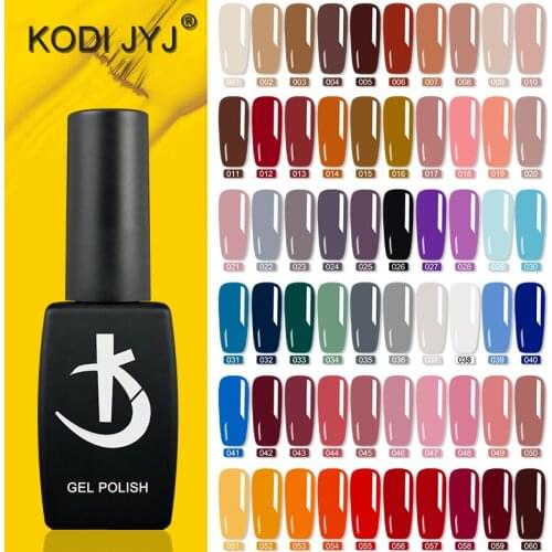 KODI Semi-permanent Gel Nail Polish 12ml UV Led Gel Varnishes Manicure Top Base Coat Gellac Semipermanent Hybrid Colors Enamel