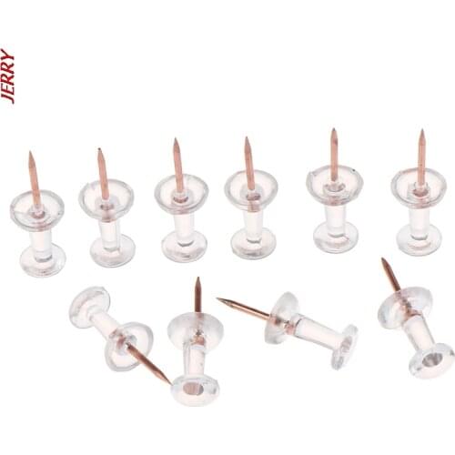 Hot Sale Pushpin Board Nail Pushpin Photo Wall Nail Office School Supplies Transparent Rose Gold 100pcs