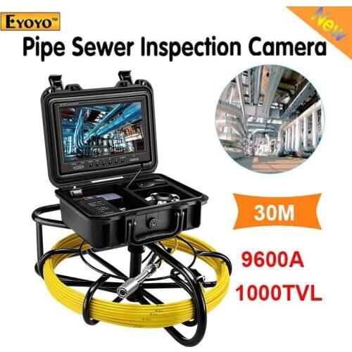 Eyoyo 9600A 9" 30M drain pipe camera sewer Inspection Camera 30m pipeline endoscope Underwater inspection video camera 512hz wal