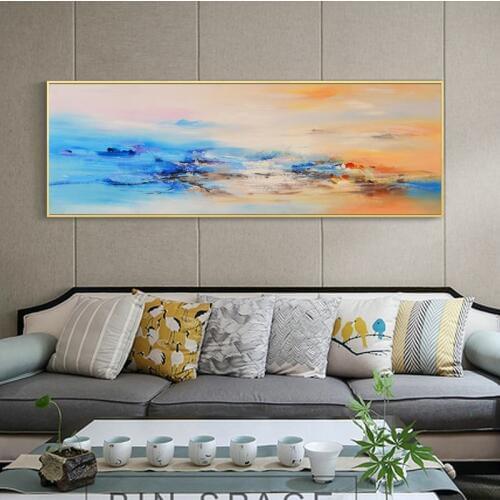 Canvas Painting Posters and Prints on Canvas Modern Colorful Abstract Oil Painting on the Wall Art Picture for Living Room Decor