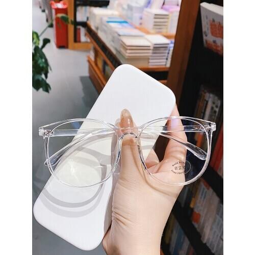 Computer Blue Light Glasses Women Men TR90 Black Eyeglasses Frames Vintage Oversized Optical Clear Myopia Frame Unisex