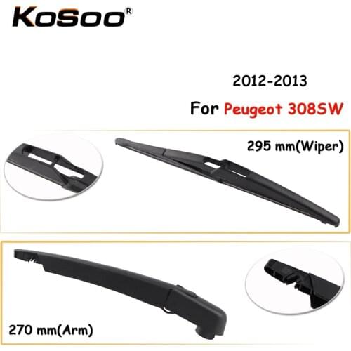 KOSOO Auto Rear Car Wiper Blade For Peugeot 308SW,295mm 2012-2013 Rear Window Windshield Wiper Blades Arm,Car Accessories