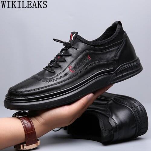 Men Casual Shoes Elevator Shoes for Mens Shoes Genuine Leather Mens Luxury Designer Zapatos Casuales De Los Hombres Chaussures