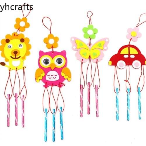 5PCS/Lot Children DIY felt Wind Chime crafts kit Kindergarten Non-woven Hand-made Hanging Decoration Wind Chime diy toys