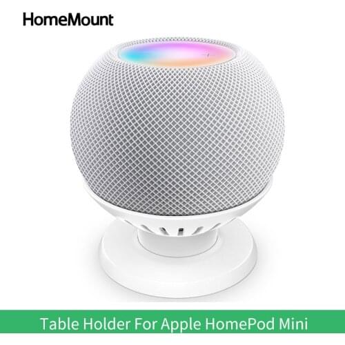 HomeMount Table Stand Holder for Apple HomePod Mini Sturdy Mount Bracket Smart Speaker Hanger Accseories Non-Slip Silicone Pad