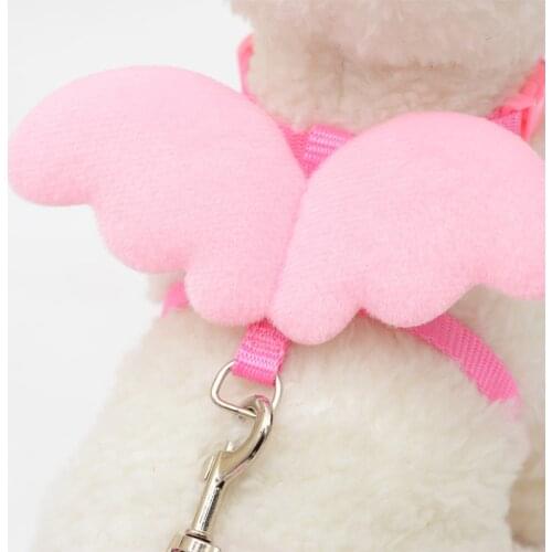 Dog Harness Leash Suit Puppy Nylon Adjustable Vest Cat Cute Wings Leash Pet Supplies Breathable Non-tension Dog Harness Teddy