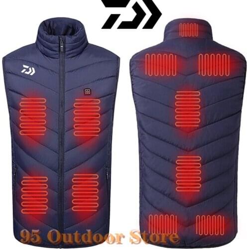 Daiwa New Fishing Heated Vest Men Women Usb Heated Jacket Heating Vest Thermal Clothing Hunting Vest Winter Heating Jacket
