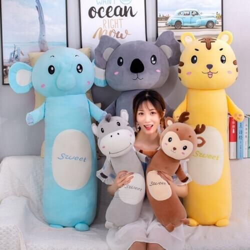 Plush Toys Animal tiger Creative Long Soft Toys Office Lunch Break Nap Sleeping Pillow Cushion Stuffed Gift Doll for Kids