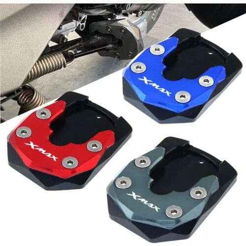 For Yamaha XMAX 125 250 300 400 X-MAX X MAX 2017-2021 Motorcycle CNC Foot Side Stand Enlarger Plate Kickstand Extension Pad