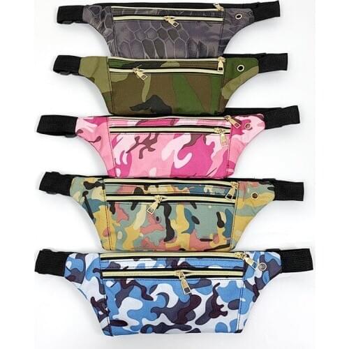 Unisex Fanny Pack Outdoor Sports Pockets Waterproof Multi-Function Camouflage Pockets Mobile Phone Bag Waist Chest Packs