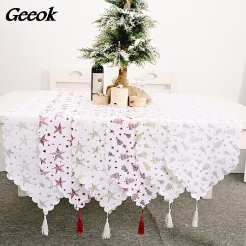 Christmas Table Runner Merry Christmas Decorations For Home Christmas Ornaments Cristmas Decor 2022 New Year