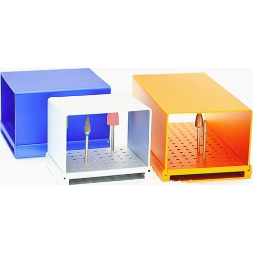 2pcs/set Dental 80 Holes Bur Holder Stand Autoclave Disinfection Box Case