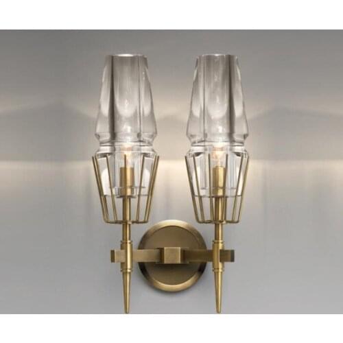 Nordic Villa led Wall Lamps Indoor Bedroom Wandlamp Industrieel Clear Glass Wall Lights Lampara Home Decoration Lighting