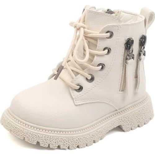 2019 Winter Children Snow Boots Warm Retro Cotton Shoes Boys Girls Waterproof Non-slip Ankle Boots Kids Leather Boots Fashion