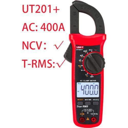 UNI-T New UT201+/UT202+/UT202A+/UT203+/UT204+ Digital Clamp Meter for AC/DC Current Voltage Measurement