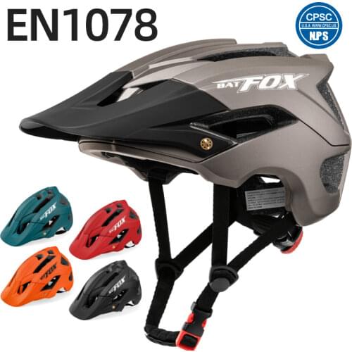 BATFOX Bicycle Cycling Helmet Ultralight MTB Road Bike Helmet Men Women Mountain bicycle helmet with visor cascos bicicleta