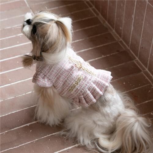 Winter Dog Dress Harness Skirt Cat Bichon Puppy Small Dog Clothes Yorkshire Chihuahua Poodle Terrier Maltese Pomeranian Clothing