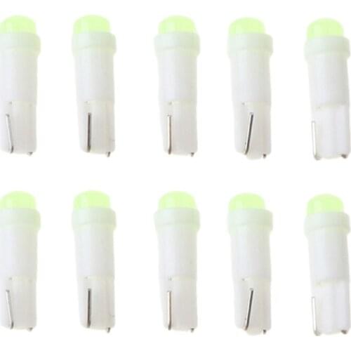 10 Pcs Set T5 1 COB LED Dashboard Licence Plate Speed Wedge Light Car Bulb Dropshipping