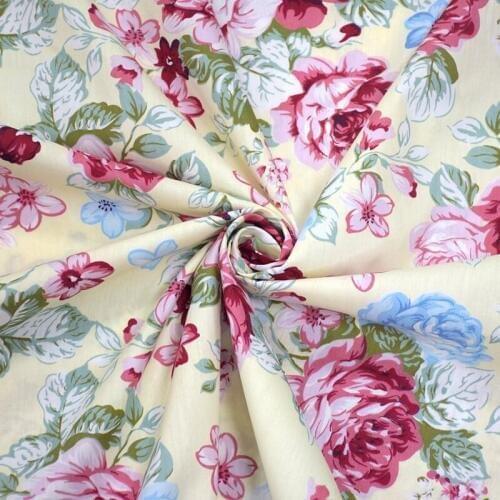 100% coton literie jaune rose tissu literie drap de lit housse de couette fait main bricolage tissu tecido tissu