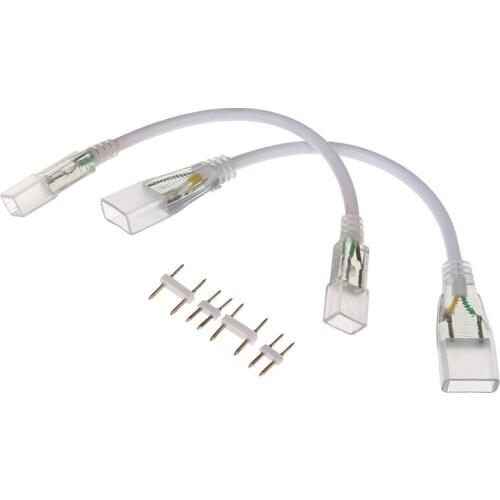 110V 220V Middle Double Connectors 2pin Led Corner Connector RGB Straight Connector