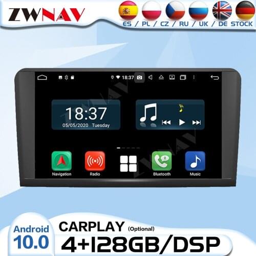 128G Carplay 2 Din Android IPS Radio Receiver For Mercedes-Benz ML Class W164 Audio Stereo Video Player GPS Navigation Head Unit