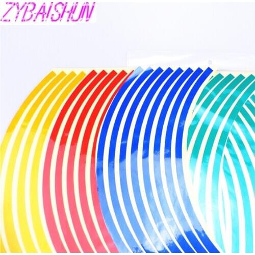 16 Stripe Tape Reflective 15-18 Inch Rims Stickers for Hyundai ix35 iX45 iX25 i20 i30 Sonata,Verna,Solaris,Elantra,Accent,Verac