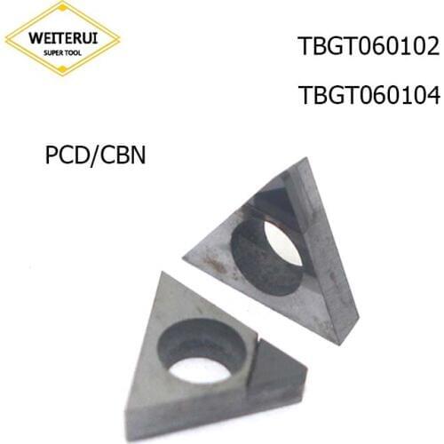 2Pcs TBGT060102 TBGT060104 TBGT 060102 TBGT 060104 PCD CBN Diamond Inserts Blade External Turning Tool Lathe Tool For CNC