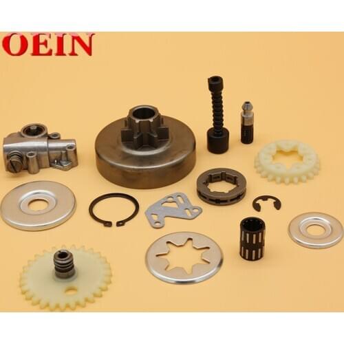 3/8" Clutch Sprocket Rim Drum Washer Bearing Oil Pump Kit For Stihl 038 MS380 MS381 Garden Chainsaw Spare Parts