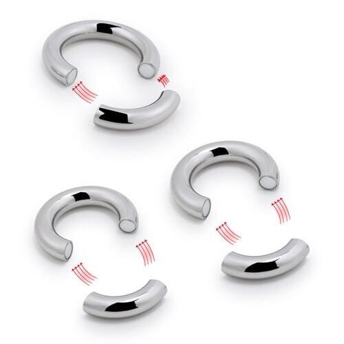 5 size for choose Heavy Duty male Magnetic Ball Scrotum Stretcher metal penis cock lock Ring Delay ejaculation, sex toy for men
