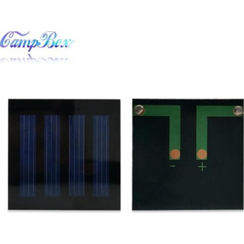 1Pcs Free Shipping Sample 2V 80mA 50x50mm PET Laminated Polycrystalline Silicon Solar Cell, Solar Panel