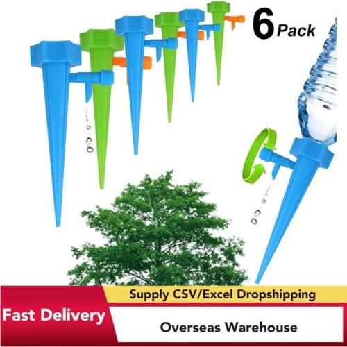 6/12/18PCS Self-contained Auto Drip Irrigation Watering System Automatic Watering Spike for Plants Flower Indoor Household