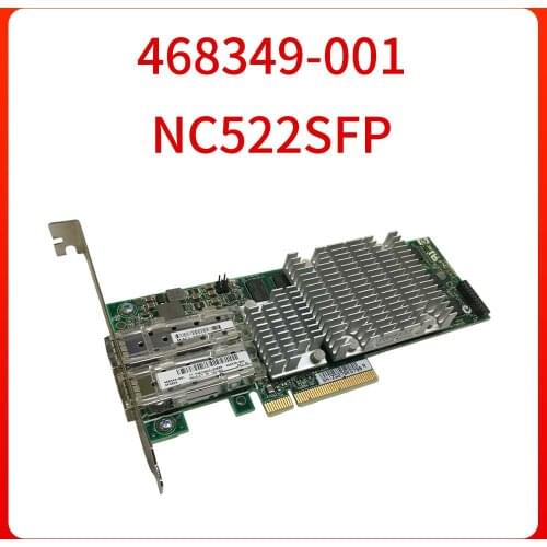 Server Adapter 468349-001 468332-B21 NC522SFP Dual 10 bps 10G Ethernet SFP Port PCIex8 For HP