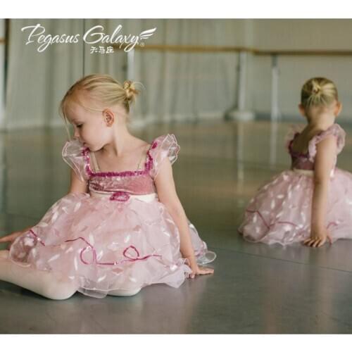 Ballerina Dress Solo Dance Tutu Dress Girls Performance Costume Classical Ballet Tutus Customize Tutu Childrens Day Suit B-6374