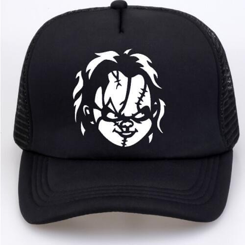 Chucky Devil Baby Hip Hop mesh trucker cap Fashion leisure 3D Print Fashion High Quality Men women Cotton Baseball Caps