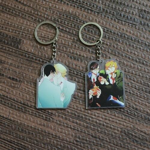 Bl Fujoshi Doukyusei Asumikomania Sajo Kusa Kubb Hara Double Keychain Keyring Llavero De Pendant Portachiavi Rotten Girl Boy