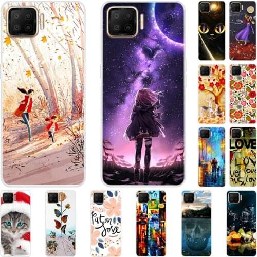 For OPPO Reno4 Lite Case Cover Clear TPU Bumper For Oppo F17 Pro A93 Cases Silicone Phone Coque Reno 4 F 4F Back Cover Cartoon