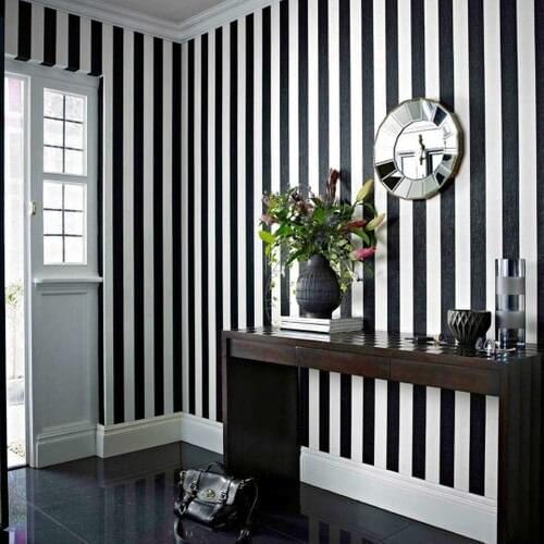 Decoil Black Striped Wallpaper (7950-D)
