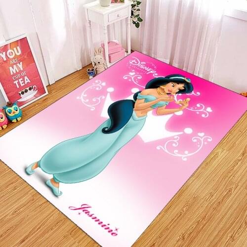 Children Disney Princess Mat Rug Anti-slip Carpet Mat Girls Rugs Door Doormat Living Room Floor Playmat Home Decor Crafts Custom