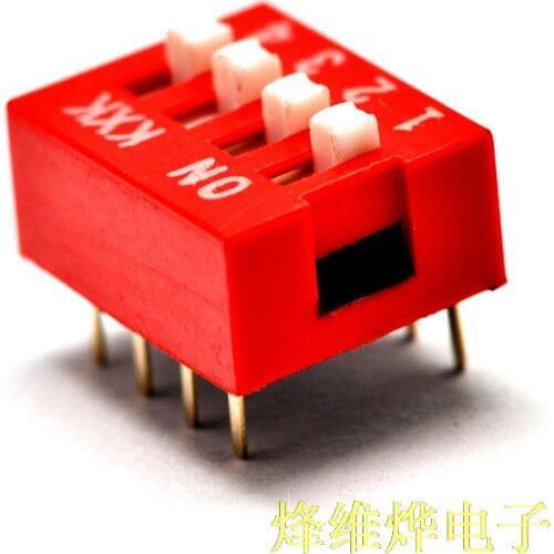 4P DIP switch DIP switch level 4 feet away from 2.54MM red toggle switch ( 40 )