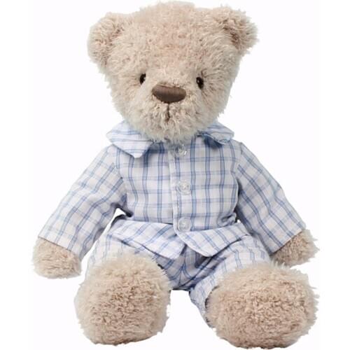 Gentleman Bear Comfort Plush Toy Dressing Bear Doll Soft Stuffed Animals Toys for Children Kids Girls Birthday Xmas Gift