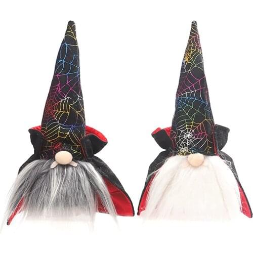 Halloween Faceless Dwarf Colorful Glowing Doll Decoration DIY Decoration For Home Halloween Party Decor